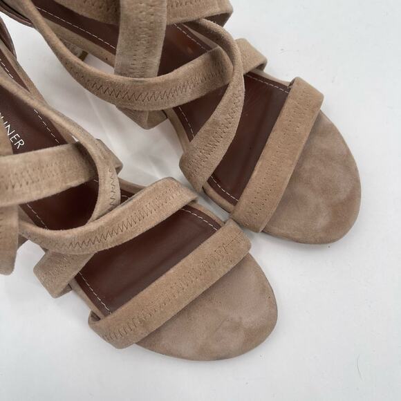 DONALD J PLINER Vida Heels Size 8.5 Shoes Suede Metallic Reptile Zipper Heel - Picture 2 of 16